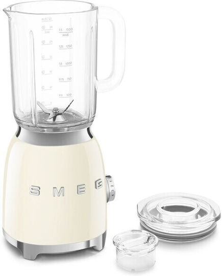 Smeg Μπλέντερ με Κανάτα Tritan 1.5 lt 800W Μπεζ BLF01CREU