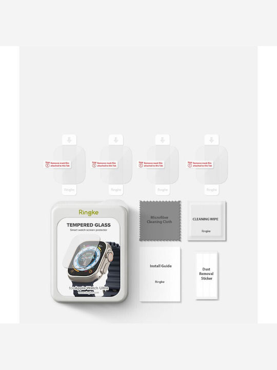 Ringke 4 Pack Tempered Glass for the Apple Watch Ultra 49mm 4pcs