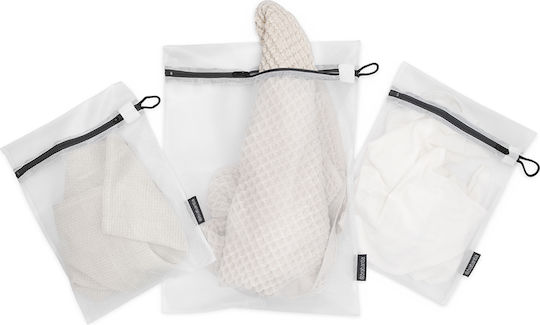 Brabantia 1005652 Set Saculețe Delicate Pentru Mașina De Spălat Alb Gri 3 Bucăți