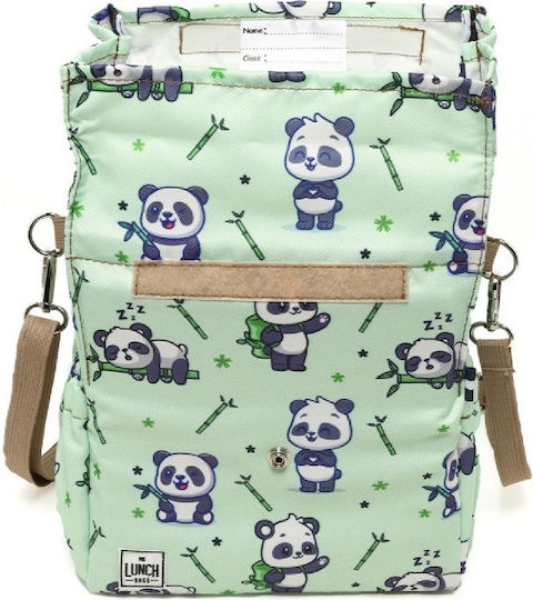 The Lunch Bags Panda Σχολικό Ισοθερμικό Τσαντάκι Φαγητού Χειρός 5lt Πράσινο Ποδόσφαιρο 21x16x24cm