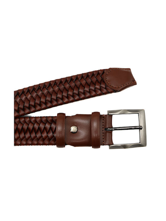 Bergman Men's Knitted Double Sided Belt Tabac Brown