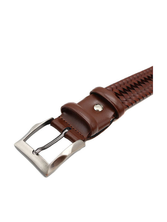 Herren Gürtel Gestrickt Beidseitig Tabac Braun