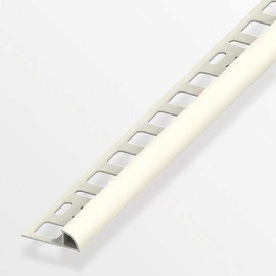 Alfer Aluminium Προφίλ Πλακιδίων PVC Λευκό 250x1.95x1εκ.