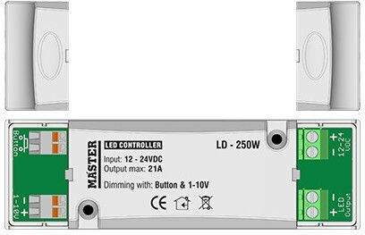 Master Dimmer Controller 250 Watt με Δυνατότητα Χειρισμού από Button 1-10V LD-250W