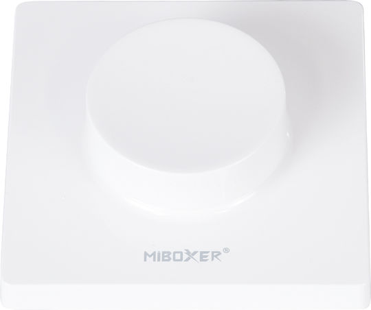 GloboStar Wall Mounted Dimmer Switch with Frame LED Rotary in White Color