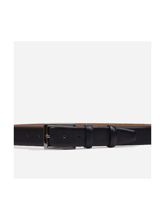 Stefano Mario Men's Leather Belt Black