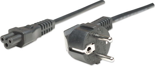 Manhattan IEC C5 - Schuko Cable 1.8m Μαύρο 371131
