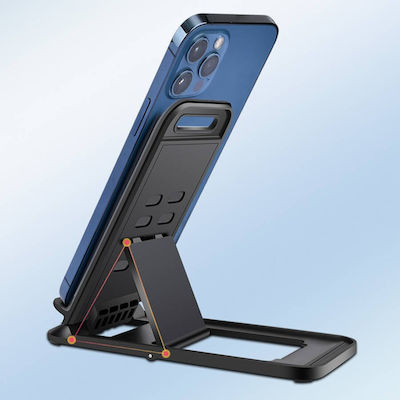 Hurtel Universal Foldable Desk Stand for Mobile Phone in Black Colour