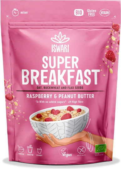 Iswari Bio Γκρανόλα Raspberry & Peanut Butter 360gr