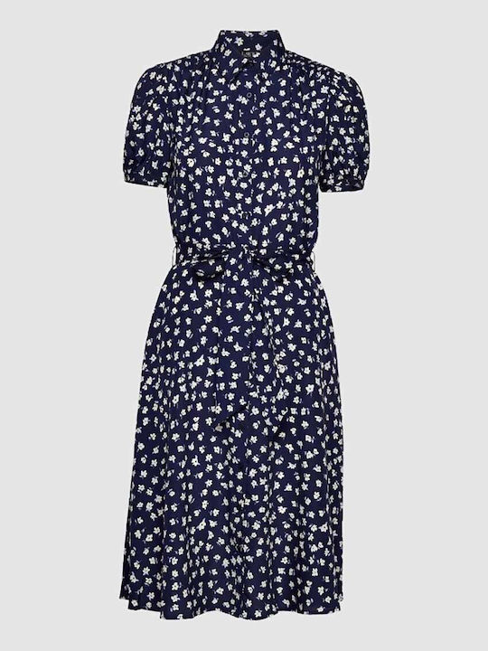 Ralph Lauren Summer Midi Dress Blue