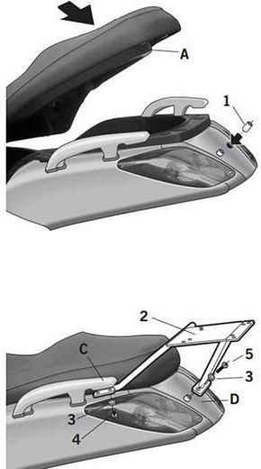 Shad Βάση Βαλίτσας για Yamaha X-MAX