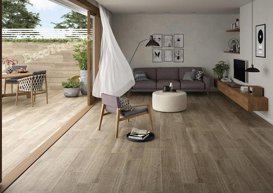 Keratile Decape Fliese Boden Innenbereich 120x23.3cm Braun