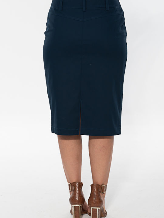 Korinas Fashion Women's Skirt Blue ΓΡΑΜΜΗ--ΜΠΛΕ