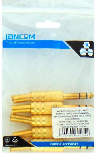 Lz Βύσμα 6.3mm Jack stereo male 10τμχ (01.096.0034)
