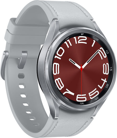 Samsung Galaxy Watch6 Classic LTE Edelstahl 43mm Wasserdicht mit eSIM und Pulsmesser (Silber)