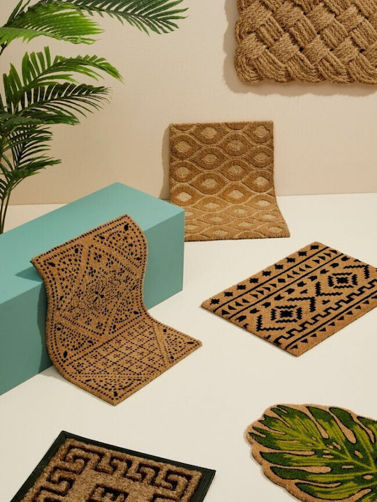 Bizzotto Πατάκι Εισόδου από Κοκοφοίνικα Tribal Majolica Καφέ 40x60εκ.