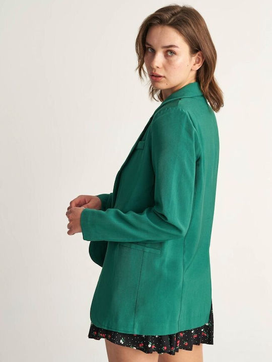 Attrattivo Women's Waisted Blazer Green