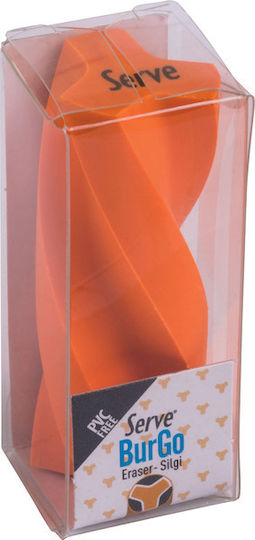 Serve Eraser for Pencil and Pen BurGo 1pcs Orange