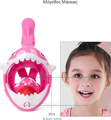 Masca de scufundare Full Face cu tub de respirație Copii Baby Shark XS/S Baby Shark