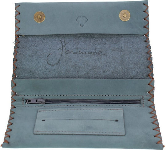 PO.S Bob Marley Lederne Tabaktasche Blau mit magnetischem Verschluss 16.5x7.5cm