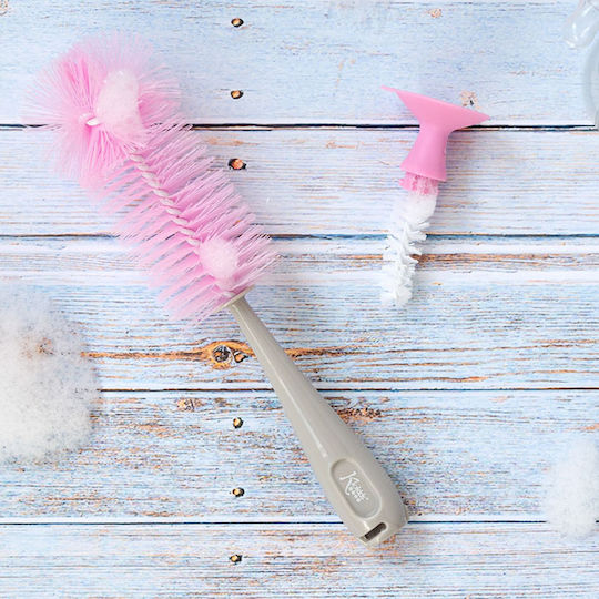 Kiokids Reinigungsbürste für Babyflaschen Rosa 2Stück