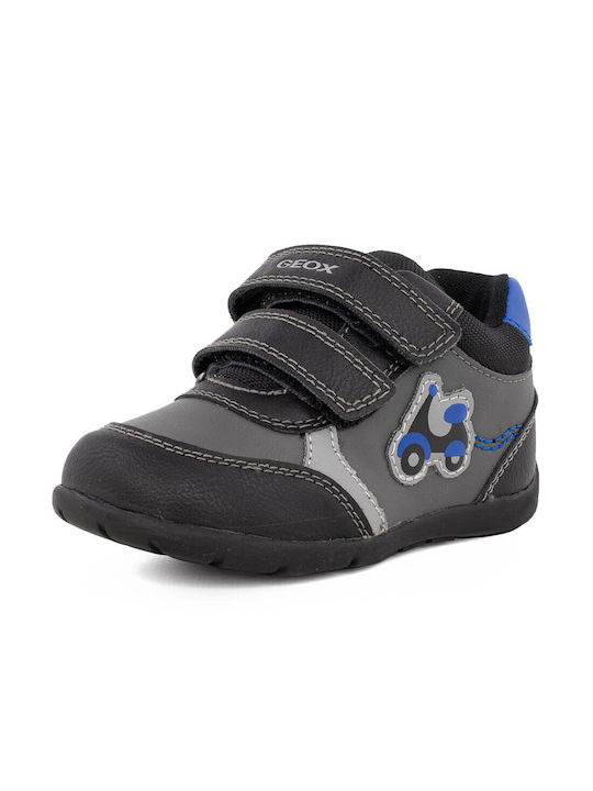 Geox Kids Anatomic Boots with Hoop & Loop Closure Gray