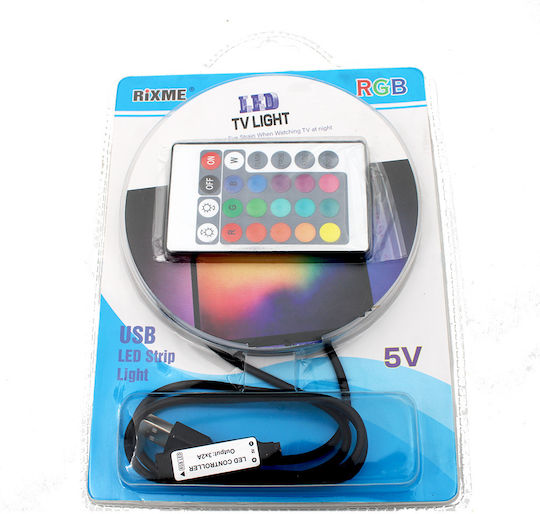 LED Strip USB TV USB 5V RGBW Light 2m with Power Supply & Remote Control