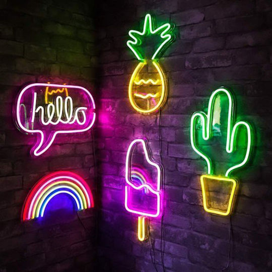 Ταινία LED Neon 12V Μωβ Φως 5m Neon Flex