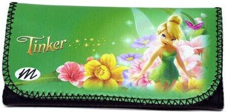 Monte Tinkerbell Pungă Pentru Tutun Din Piele Ecologică Verde Cu Buton 16x8.5cm