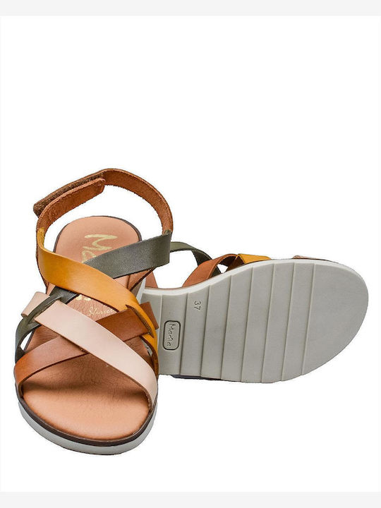 Women's Leather Ankle Strap Platforms Multicolour
