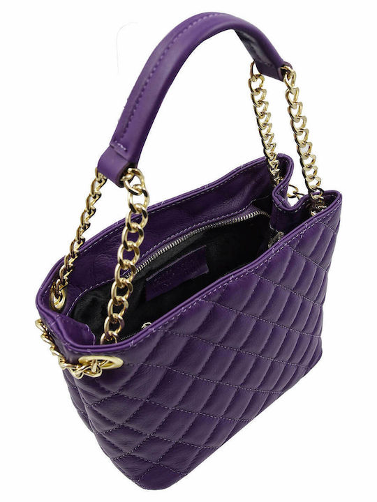 Borsa Nuova Leather Women's Bag Shoulder Purple