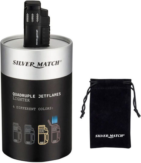 Silver Match Αναπτήρας Flamme Winddicht mit Jet-Flamme in Mehrfarbig Farbe