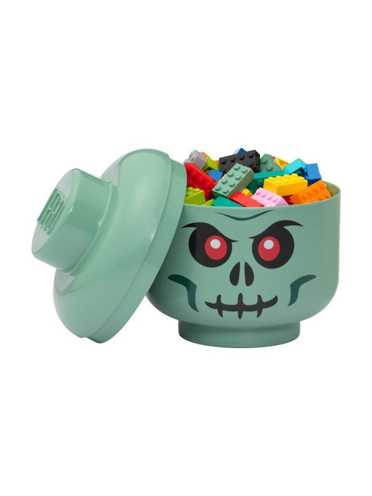 LEGO Παιδικό Κουτί Αποθήκευσης από Πλαστικό Skeleton Πράσινο 16x16x18cm