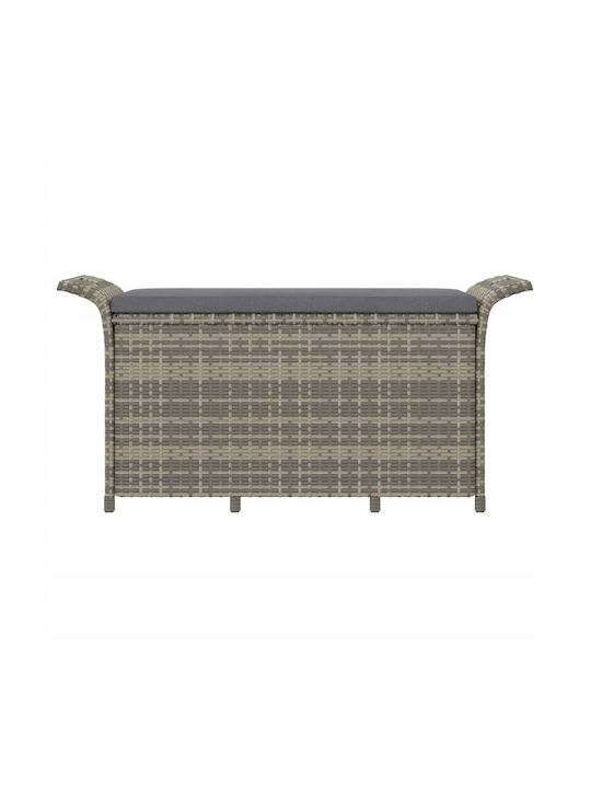 Bench Outdoor Rattan with Pillows 116x46x57cm
