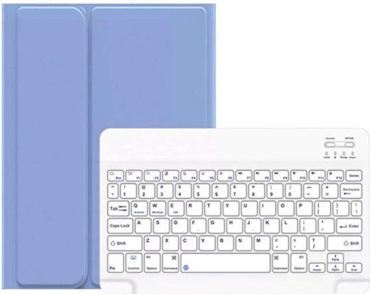 Usams BH642 Flip Cover με Πληκτρολόγιο στα Αγγλικά US Μωβ (iPad 2017/2018 9.7")