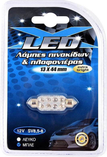 Festoon Λάμπα Αυτοκινήτου & Μοτοσυκλέτας LED Μπλε 12V 1τμχ