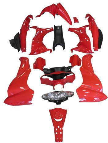 Σετ Πλαστικά Μοτοσυκλέτας με Φανάρι για Yamaha Crypton R 115 115 Κόκκινο 17τμχ