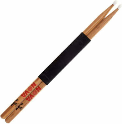 Vic Firth Hickory Μπαγκέτες Ντραμς Nova 5B με Σχήμα Μύτης Oval