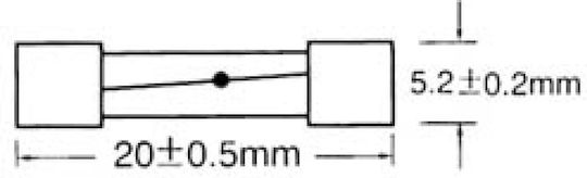 Autonics Sicherung Zylindrisch Glas Slow-Blow 5x20mm 2.5A (01.028.0154) 100Stück