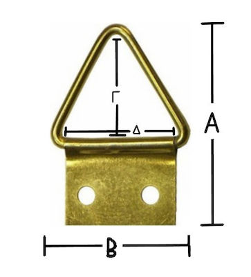 Metallic Frame Kitchen Hook with Nail Gold