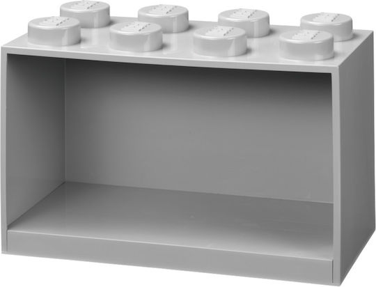 Kinderregale Box Regal Wand Landschaft 8 Studs Boden Grau 31.8x15.9x21.1cm