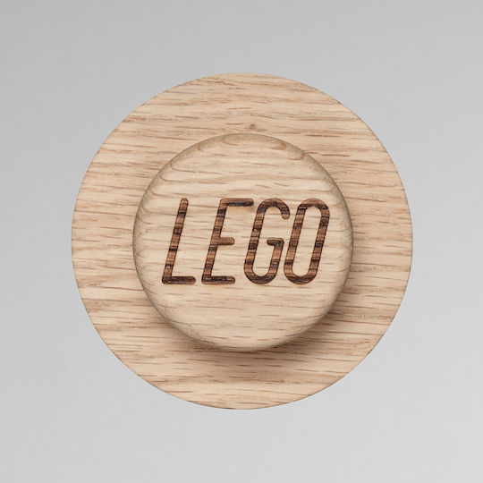 LEGO Παιδική Κρεμάστρα Πολλαπλών Θέσεων Ξύλινη Oak 1εκ. 3τμχ