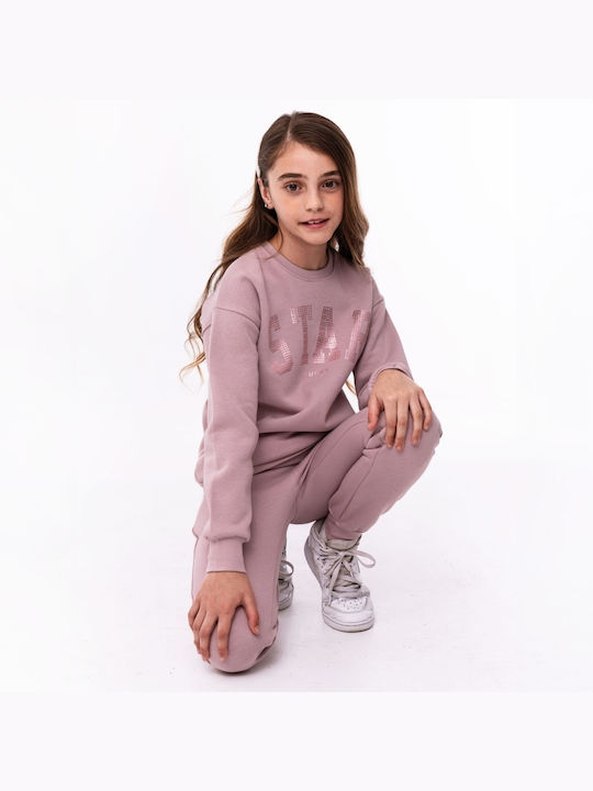 Funky Kids Sweatpants Set Pink 2pcs