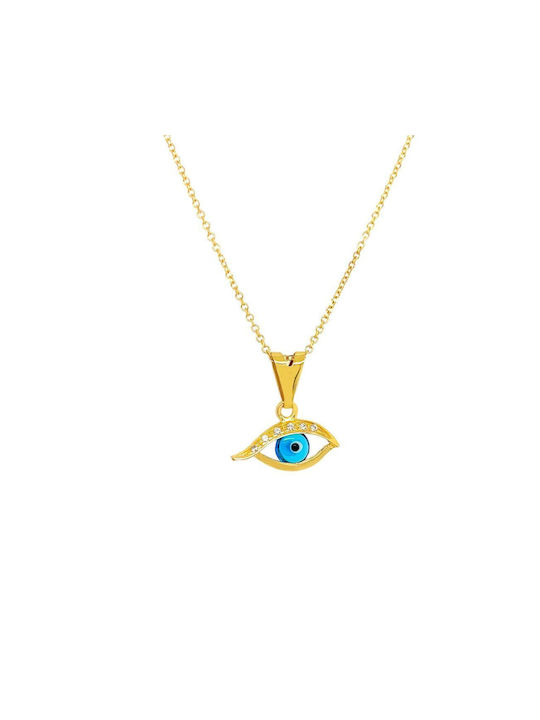 Xryseio Charm Auge aus Gold 14K mit Zirkon