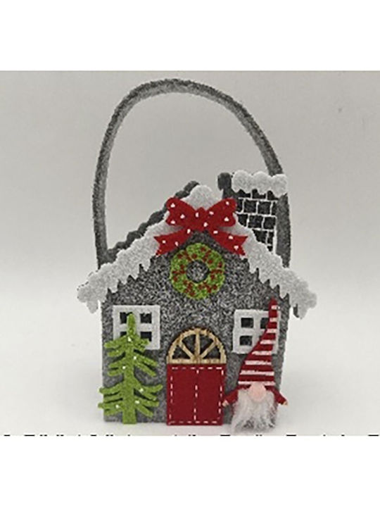 Iliadis Christmas Figure Basket Gray Height 15cm