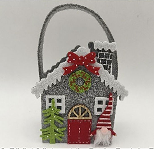 Iliadis Christmas Figure Basket Gray Height 15cm