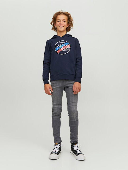 Kinder-Sweatshirt mit Kapuze Marineblau
