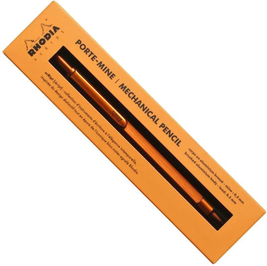 Rhodia Μηχανικό Μολύβι από Αλουμίνιο 0.5mm 1τμχ Πορτοκαλί