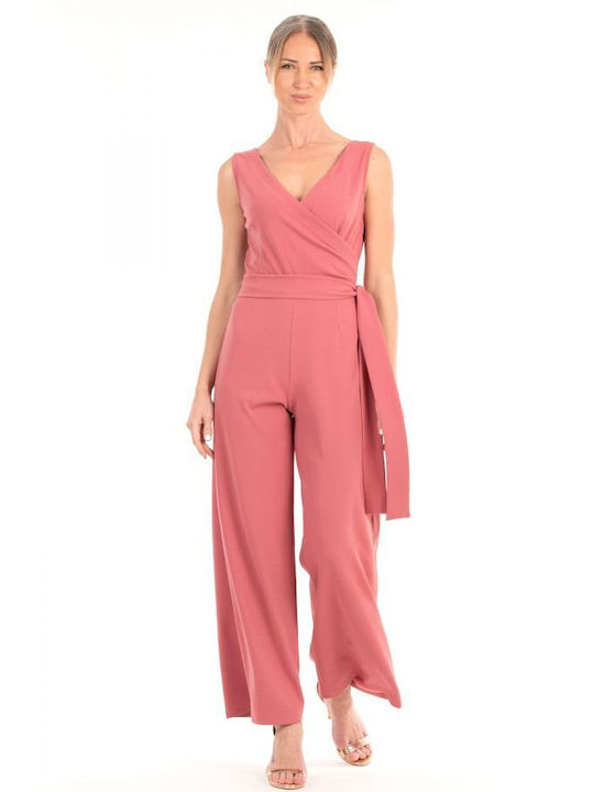 BelleFille Women's Sleeveless One-piece Suit Pink