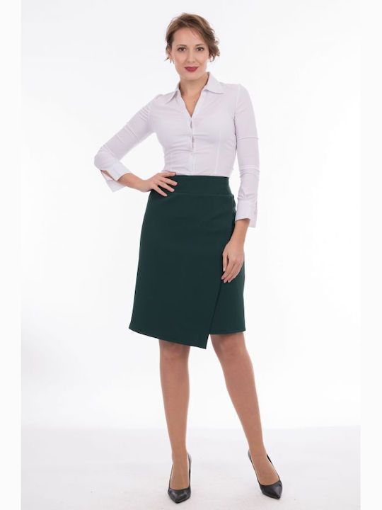 BelleFille Mini Envelope Skirt in Green color